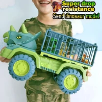 car toy dinosaurs transport car carrier truck toy pull back vehicle toy with dinosaur gift for children