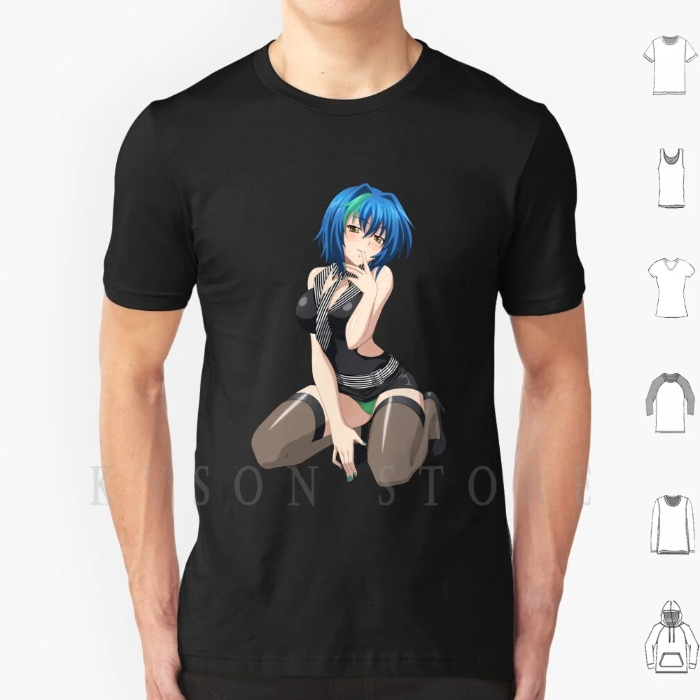 Футболка с голубыми волосами Hentai мужская хлопковая Сексуальная хентай аниме