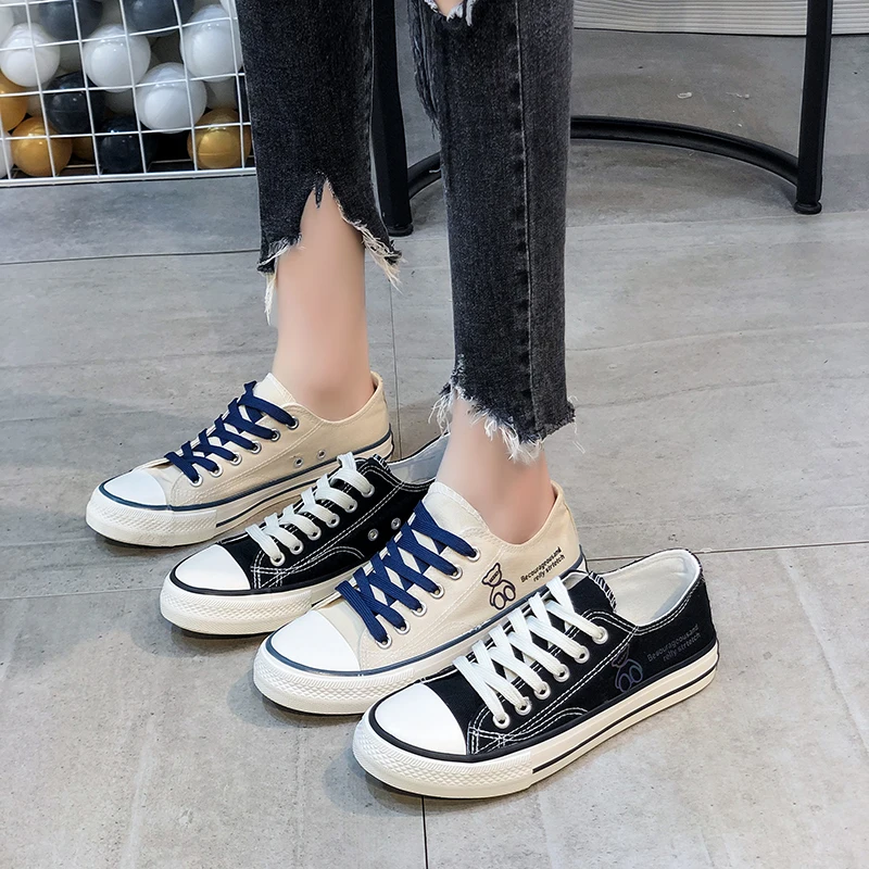 

Fashion Korean Style Unisex Canvas Shoes Men Women Summer Hot Sell High-Top Lace-Up Vlcanized Schuh Outdoor Casual Chaussure B2