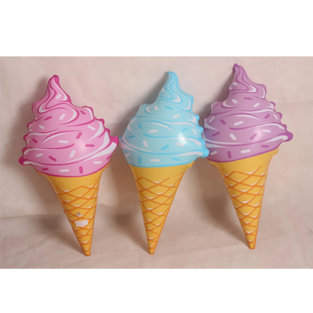 

Inflatable Ice Cream Swim Ring Gaint Ice Cream Cone Toy For Swimming Pool Decoration 3PCS Inflatable Ice Cream Swimming Pool Toy