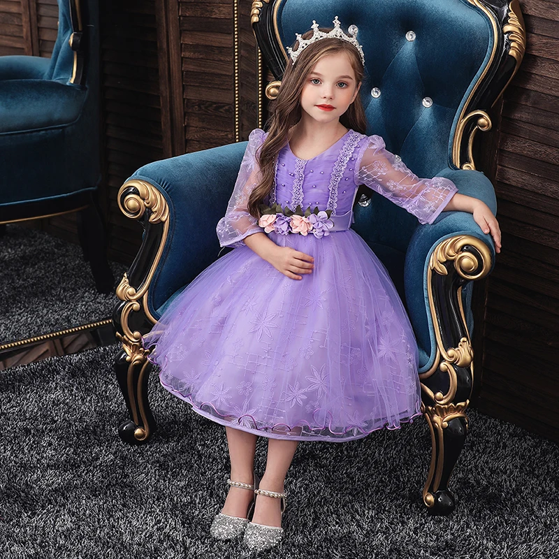 Princess Kids Dresses Girls Causal Wear Dress 3 8 Years Vestido Robe Fille Summer Lace Children Clothing New 2020 | Детская одежда и
