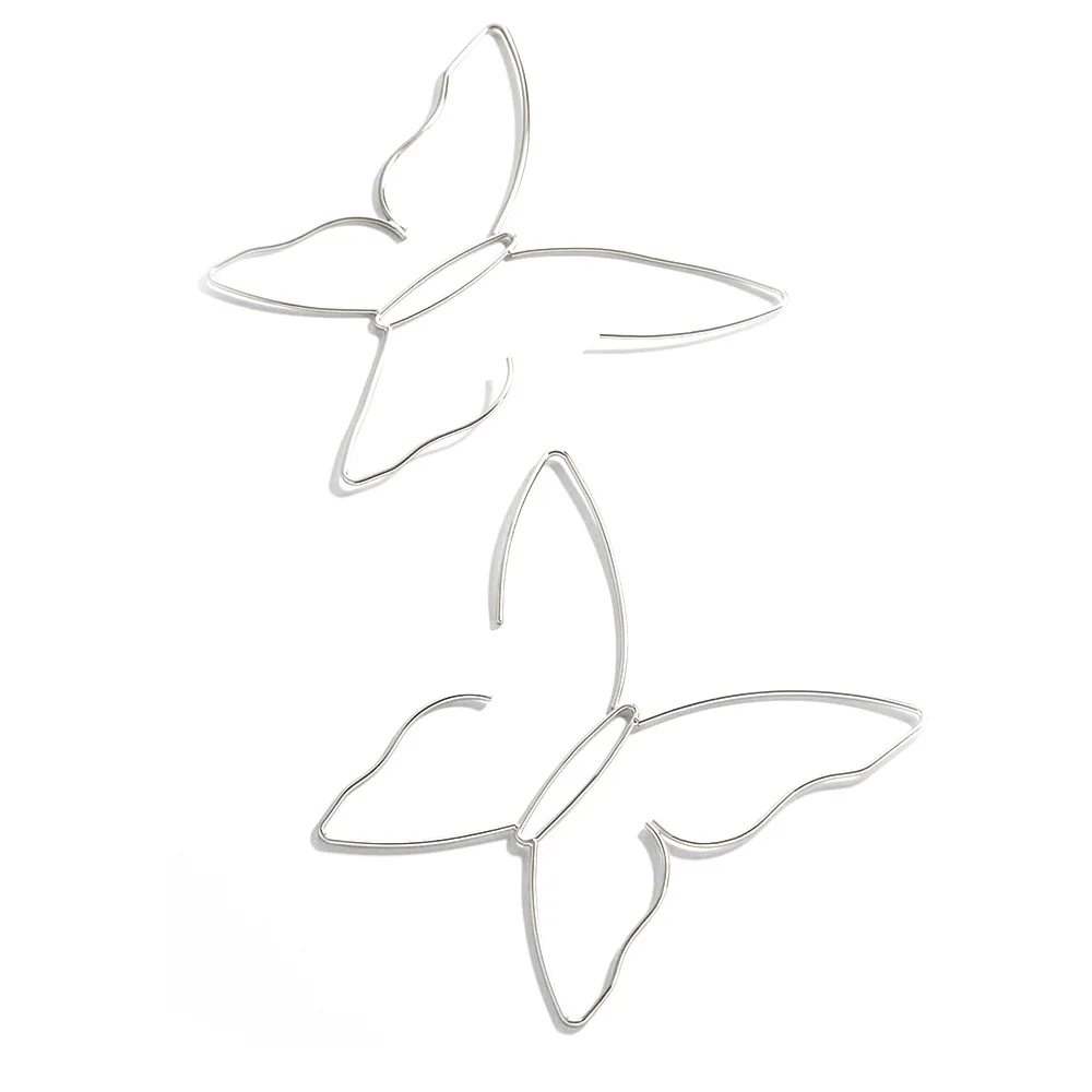 Простой женский новый дизайн крылья-бабочки золотые Искусственные серьги