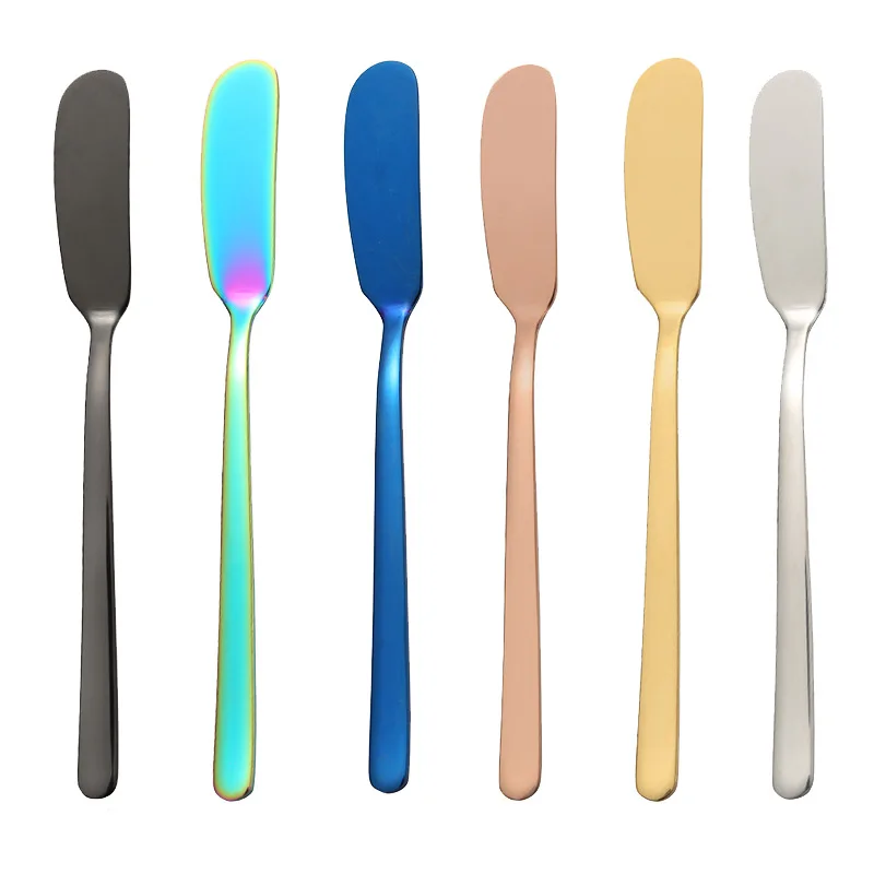 

Stainless Steel Kitchen Cheese Butter Knife Pointed Head Long Handle Toast Jam Spreader Cream Cake Spatula Tableware Accessories