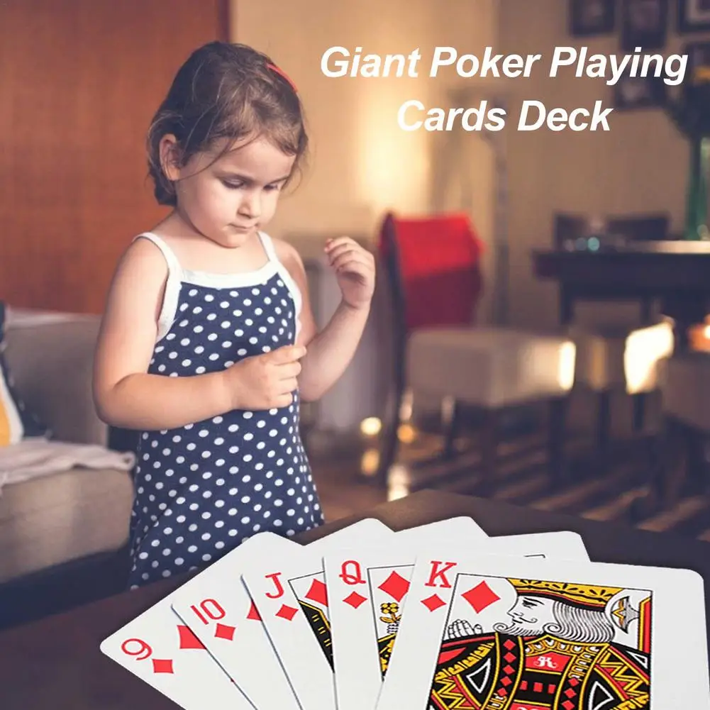 

37*26cm 54PCS Giant Jumbo Deck Of Big Playing Cards Fun Full Poker Game Kids Home Family Party Playing Card Enterminment Gift