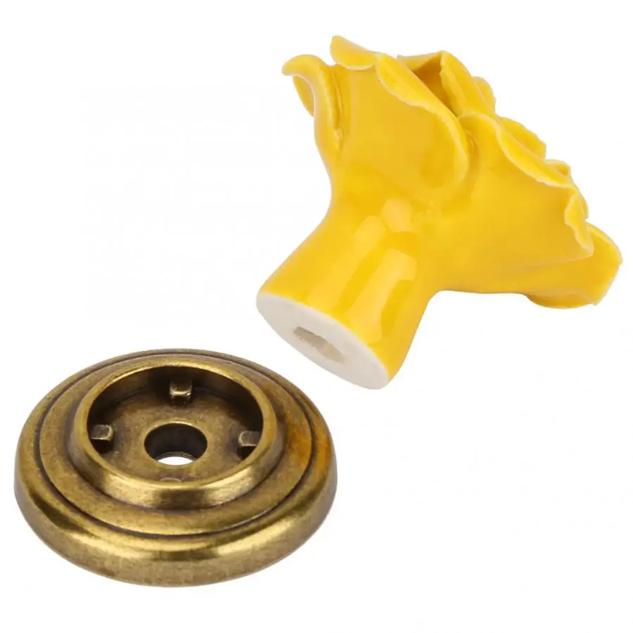 Одно отверстие Роза дверь шкафа керамические ручки для шкафчиков Рули