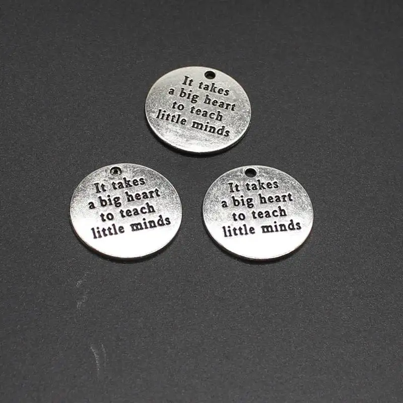 6 шт. тибетский серебряный кулон это занимает большое сердце чтобы научить