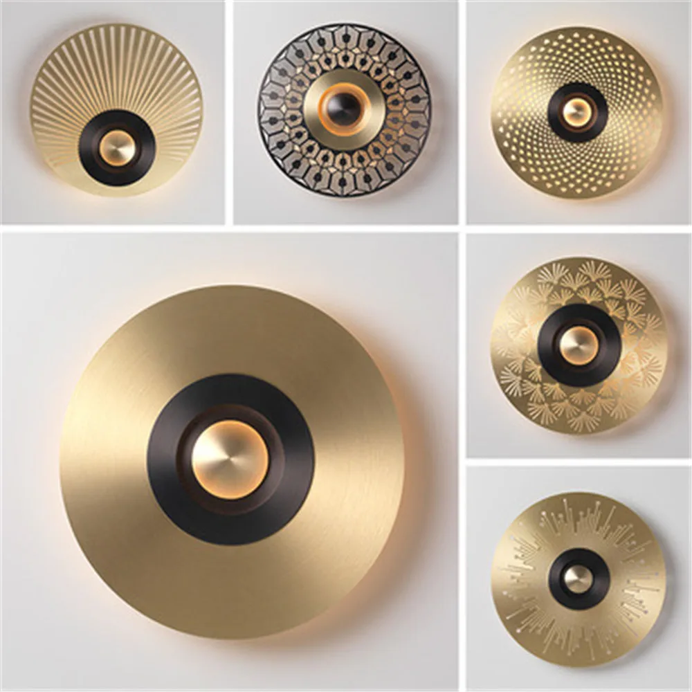

Indoor LED retro pure copper wall lamp interior decoration home lighting creative living room bedroom lamp / AC220V warm light