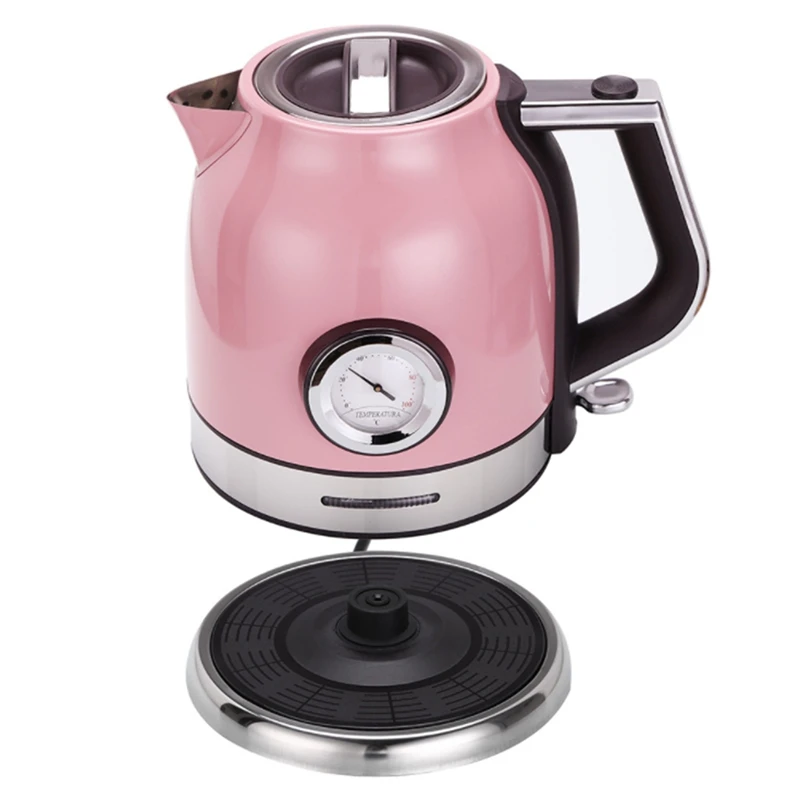 

304 Stainless Steel Electric Kettle with Water Temperature Meter Quick Heating Electric Boiling Teapot, EU Plug