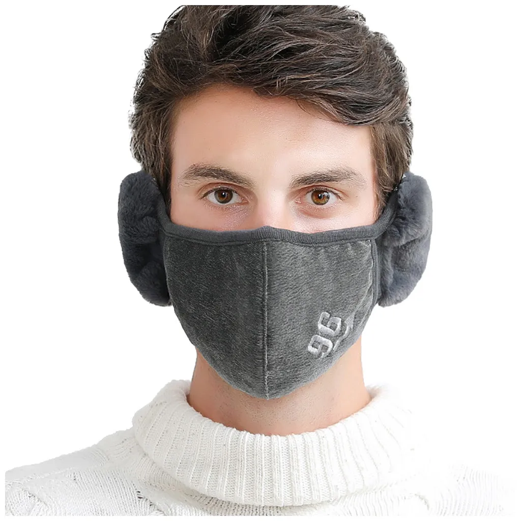 Зимняя теплая маска с наушниками универсальная твердая и смога-раньше для