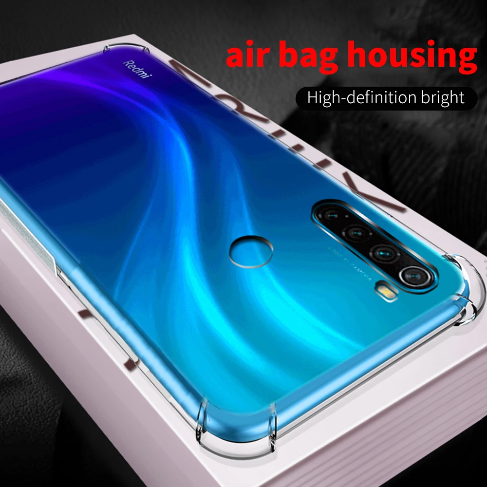 360 Degree Full Protection Case For Xiaomi Redmi Note 8 Pro Note8 Note7 Shockproof Soft Clear Cover on For Redmi Note 7 6 5 Pro