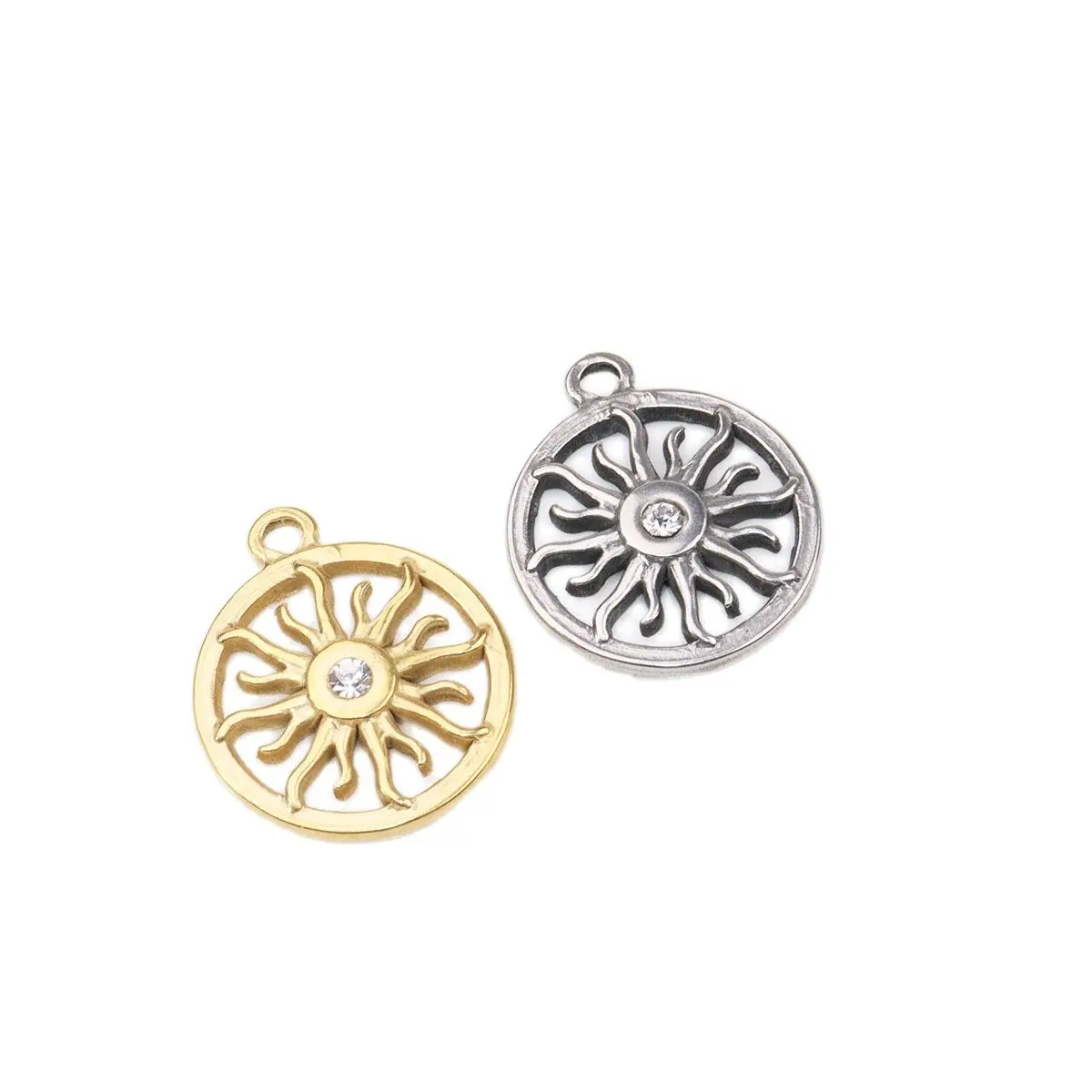 Ожерелье, серьги, браслет, нержавеющая сталь, 2 цвета, 5 шт., 20 мм, оптом