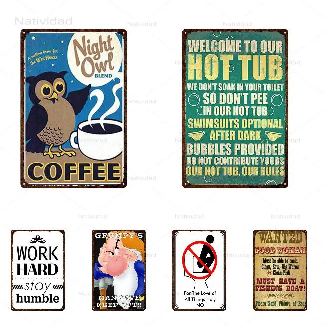 Жестяная вывеска в стиле ретро с рисунком из утюга мечта о больших никогда не