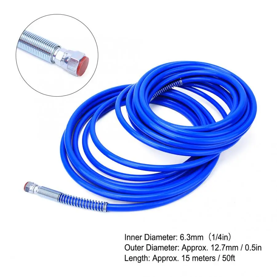 1/4in распылительный шланг для распыления краски гибкая волоконная трубка 3265Psi 15