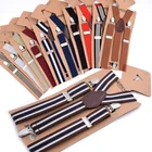 Модные подтяжки унисекс с 3 зажимами 2,5 см подтяжки для взрослых высокого качества