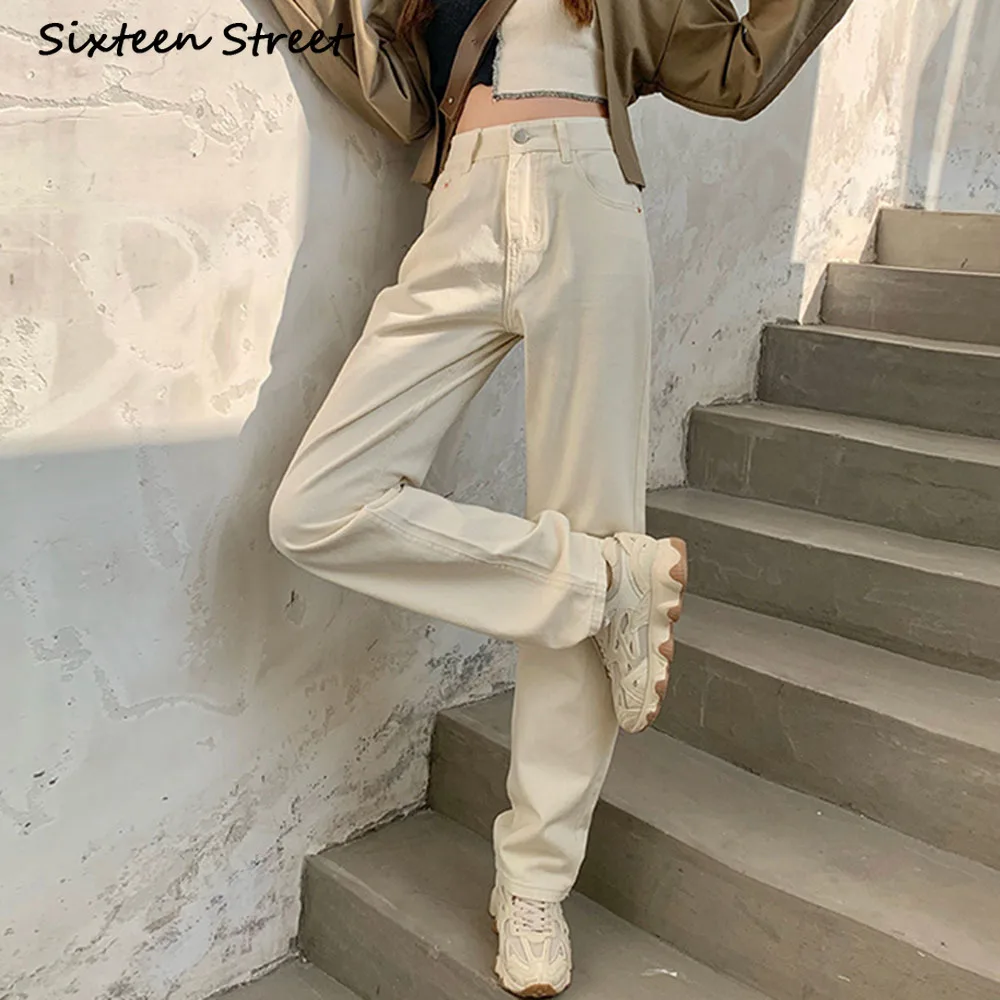 

Korean Style Jeans Woman 2020 New Vintage Trousers Button Zipper Female Denim Clothing Y2K High Waist Fashion Baggy Femme Jeans