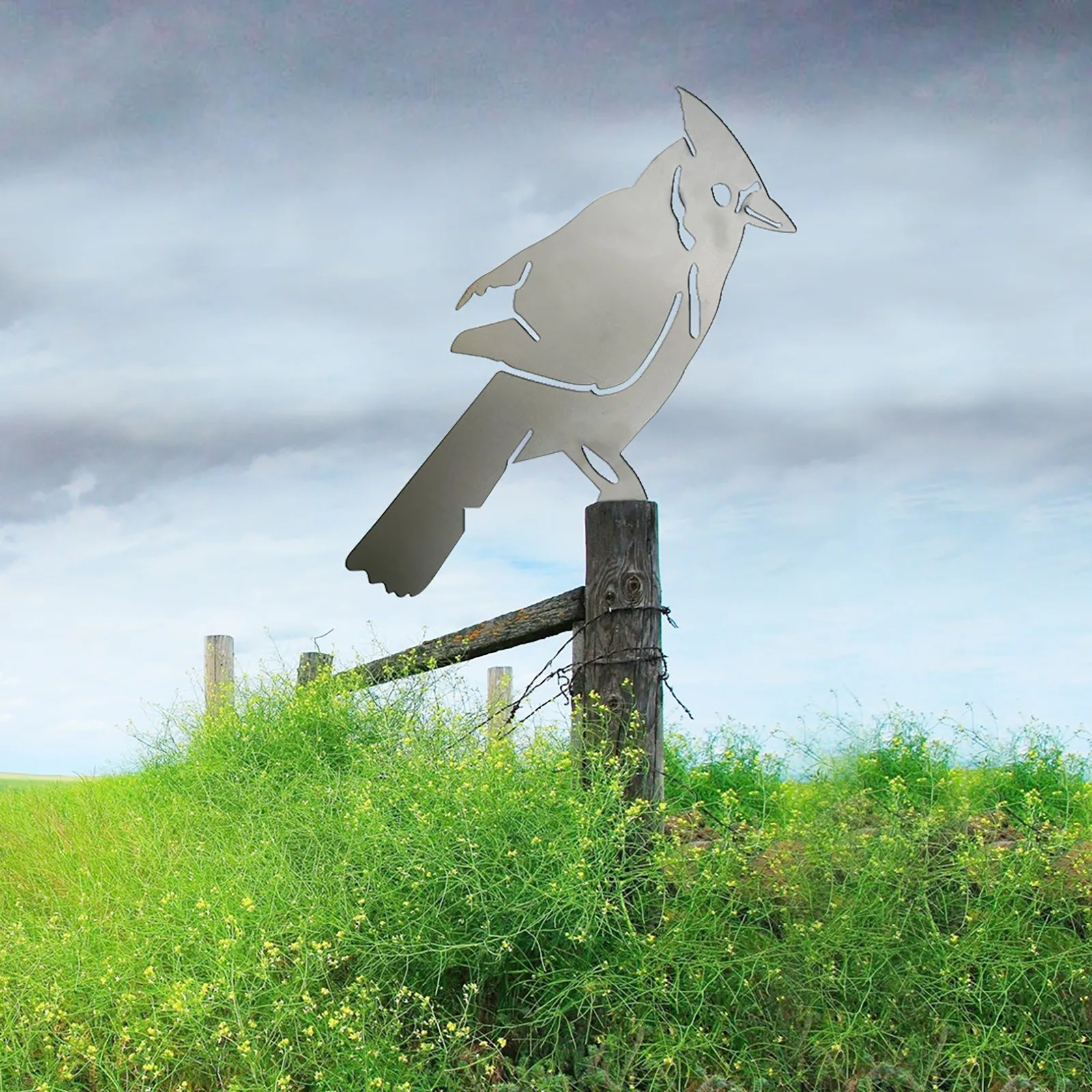 Металлические фигурки животных в форме птицы художественное украшение для сада