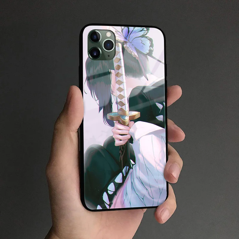 Shinobu Kocho Kimetsu no Yaiba мягкий силиконовый стеклянный чехол для телефона чехол для Apple iPhone 6 6s 7 8 Plus X XR XS 11 Pro MAX - Цвет: AE 2804