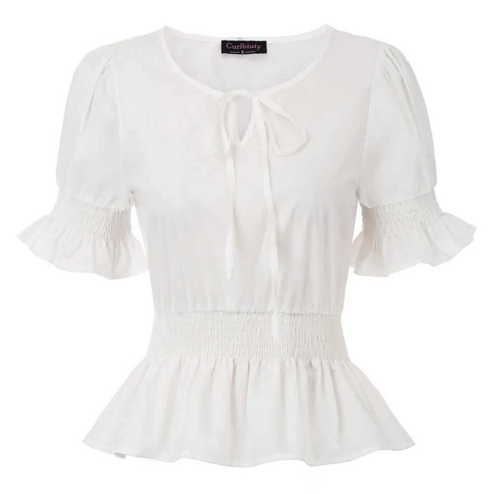 Женские рубашки летние однотонные тонкие сексуальные топы с рюшами короткие