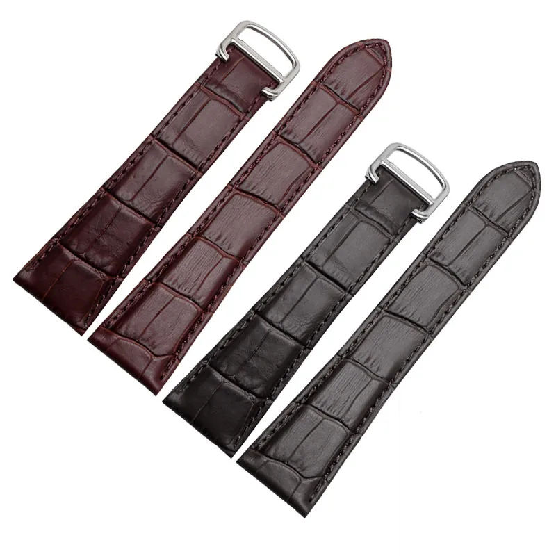 Cowhide watch band suitable for Cartier  W7100060 men's watch band 22mm 23mm 24mm 25mm
