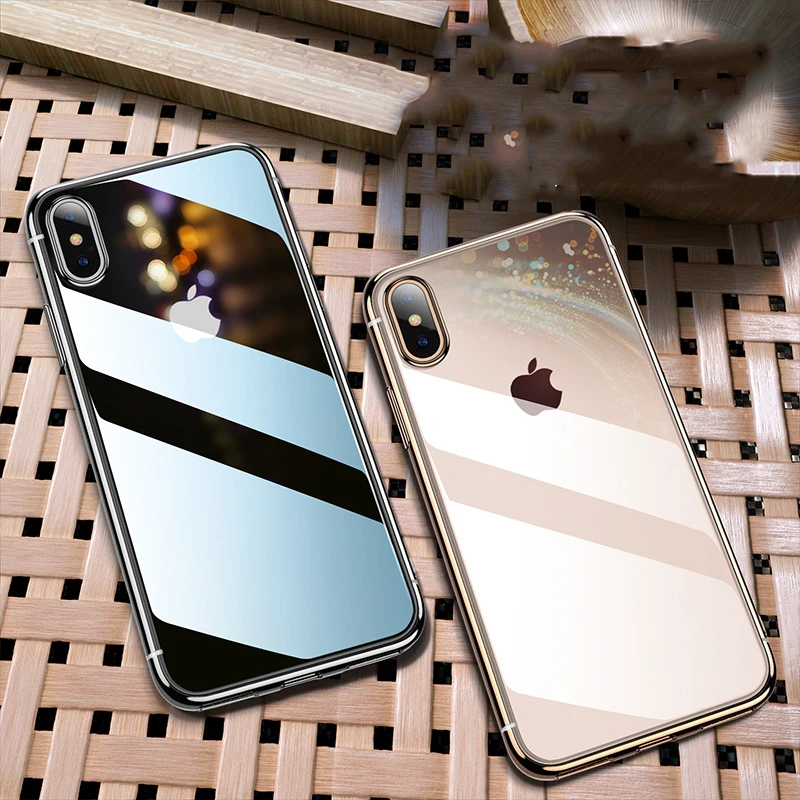 Soft Plating Clear TPU Case for iphone X XS MAX XR 10 6 6s 7 8 Plus 5 5s SE Dropproof Silicone Transparent Protection Cover | Мобильные