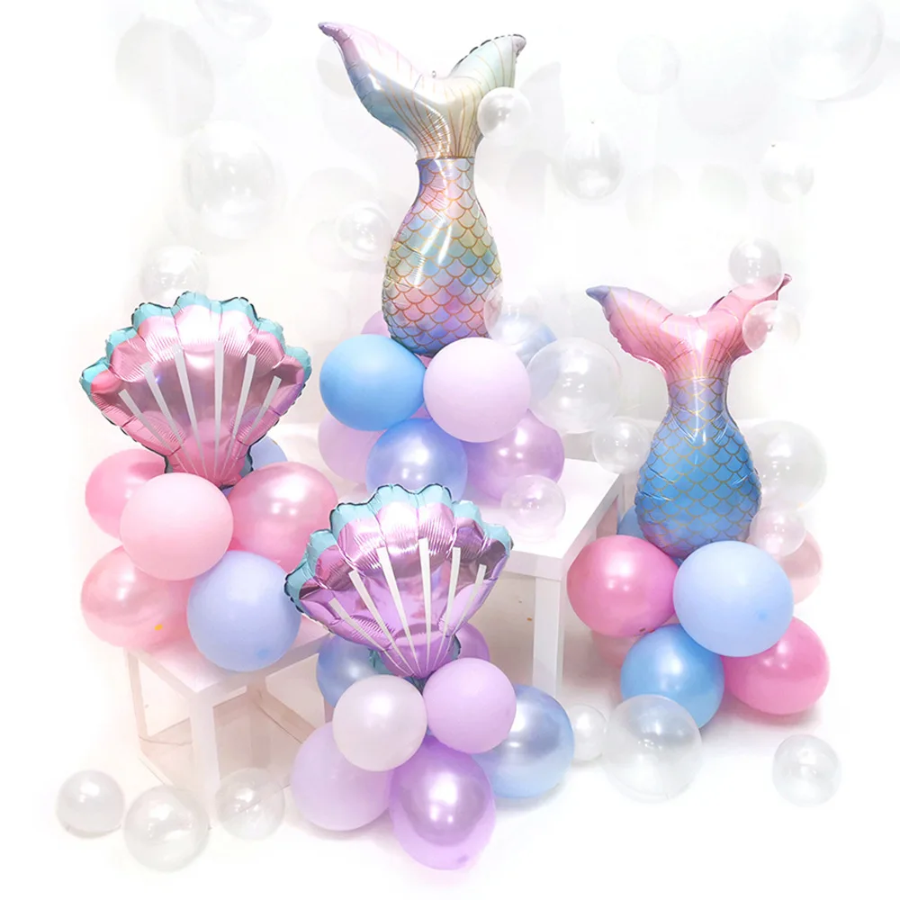 

1 Set Mermaid Theme Birthday Party Decoration Latex Balloon Colorful Balloon Set Atmosphere Wedding Scene Decoration Props