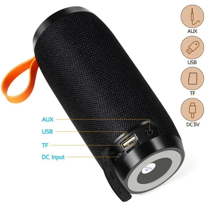

Portable Bluetooth Speaker Outdoor Wireless Bass Column Waterproof Speaker Support FM Radio MP3 TF Card Soundbar Subwoofer