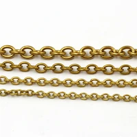 1 meter solid brass o ring bags chain link necklace wheat chain none polished bags straps parts diy accessories 7 sizes
