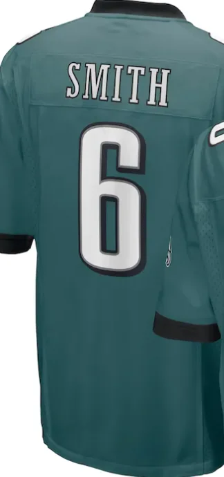 

Индивидуальный стежок для мужчин женщин мужчин детей Eagles DeVonta Smith зеленая футболка