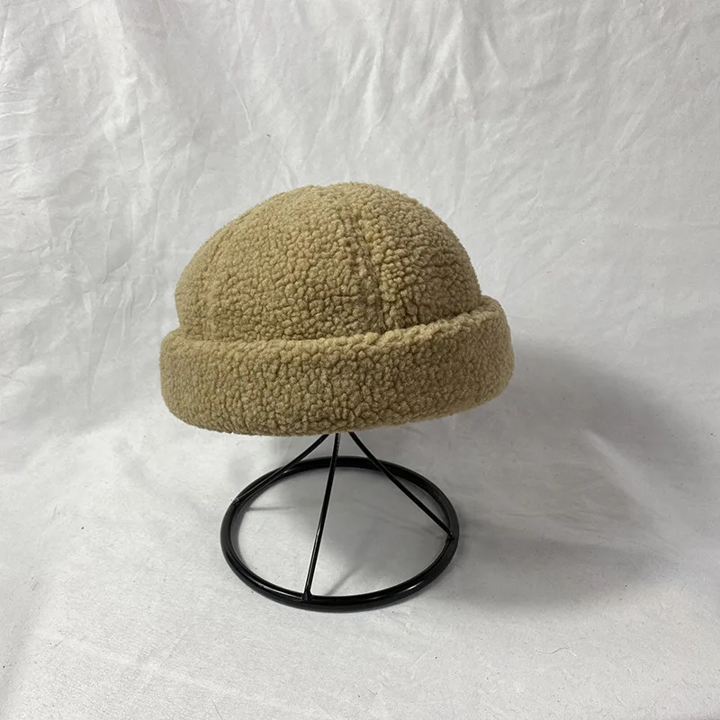 Осенне-зимняя теплая шапка бини унисекс из мягкого хлопка и берберского флиса с