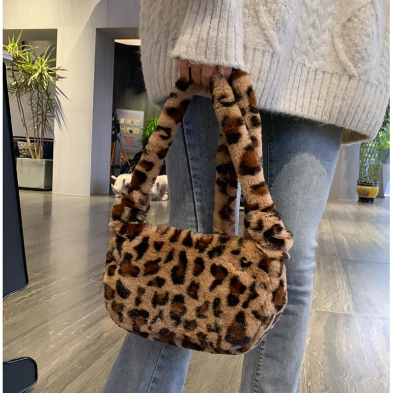 Зима Наплечная Сумка из искусственного меха новый девочек мягкой ткани с