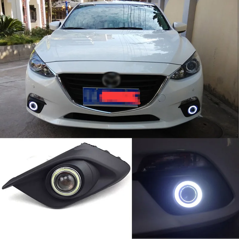 

Superb LED Bulbs COB Fog Lights Source Angel Eye Bumper Cover Fit For Mazda 3 Axela 2014-2016