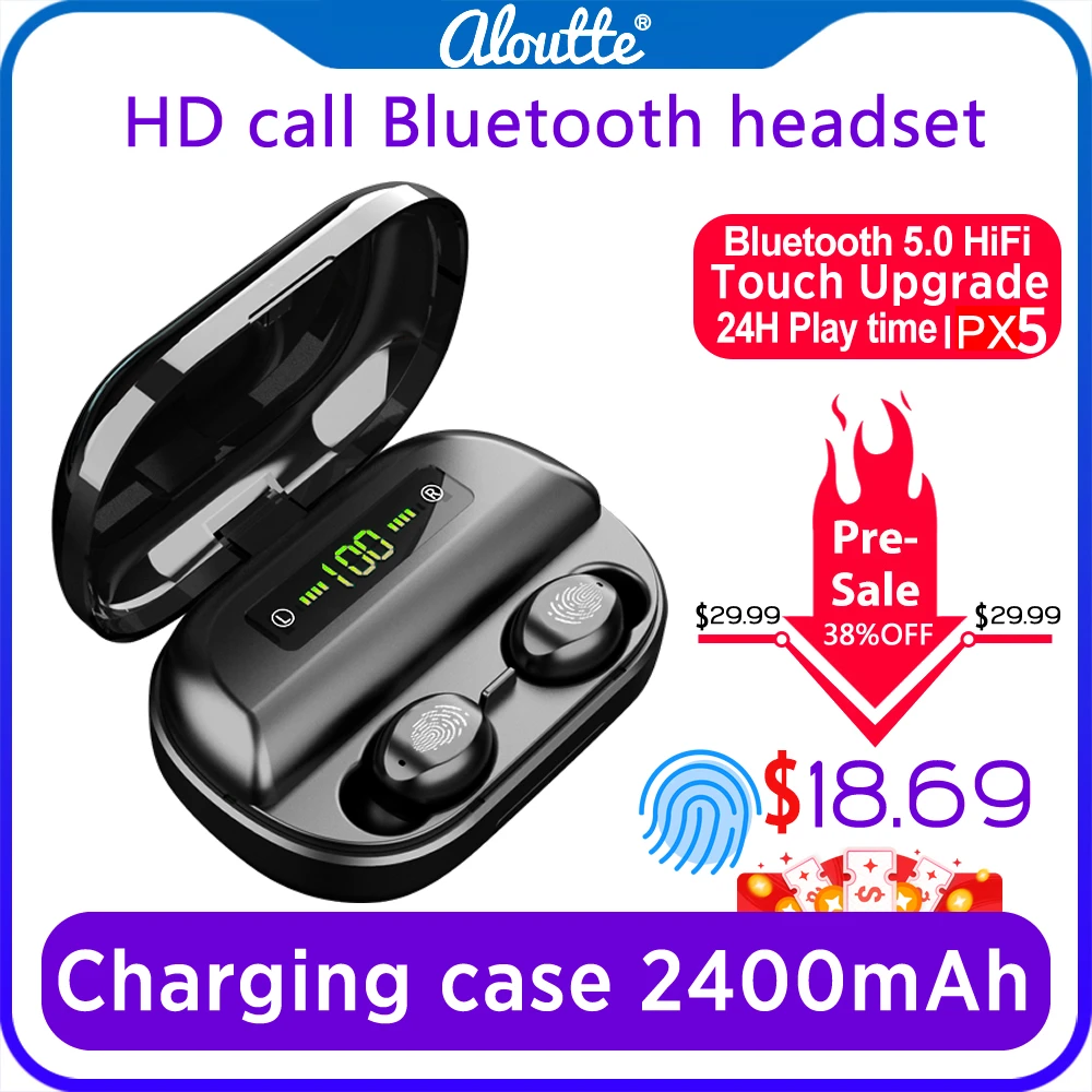 Tws наушники вкладыши IPX5 беспроводная спортивная Гарнитура Bluetooth V5.0 с двойным
