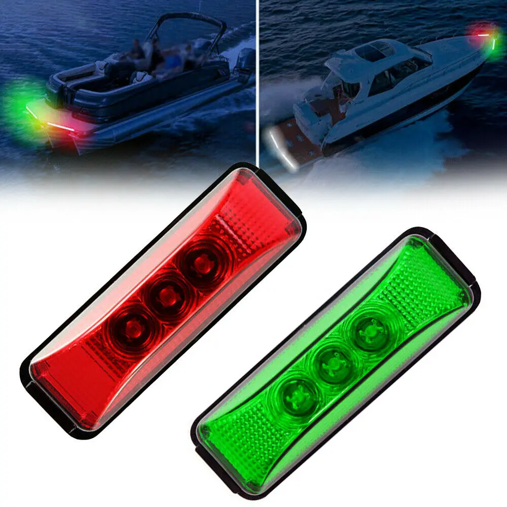 

Oval Light Navigation Lights Stern Starboard Lights Deck Waterproof Bow Pontoon Lights