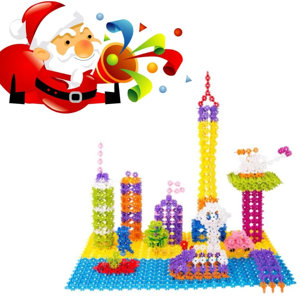 100 шт. строительные блоки снежные чешуйки игрушки Кирпичи DIY сборка Классические