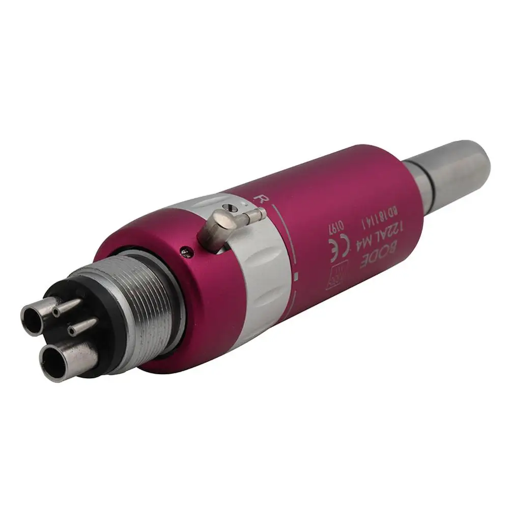 Низкоскоростной ручной стоматологический турбинный мотор воздушного типа Midwest 4 отверстия M4 1:1 соотношение розового цвета Bode on.