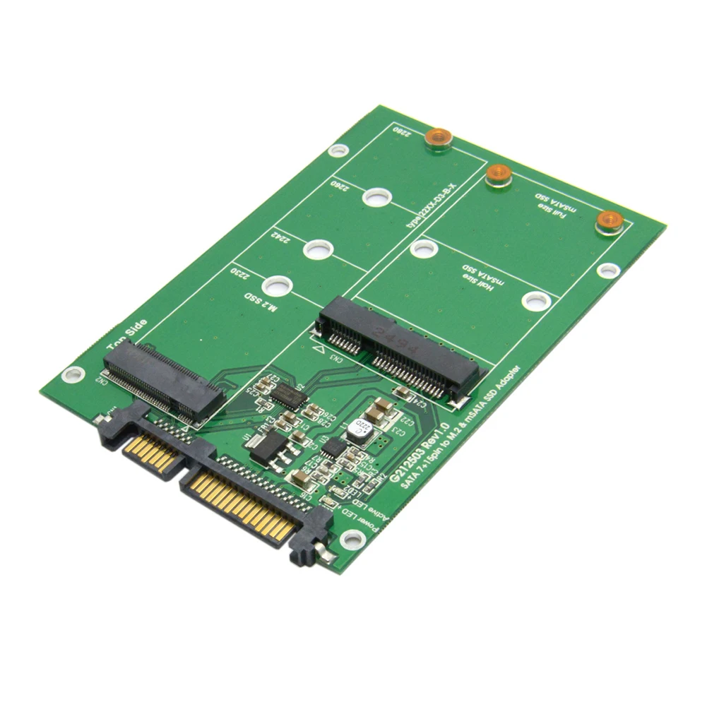 SATA3 To M.2 MSATA SSD Computer Expansion Hard Drive Converter PCI Express Boards Accessories Dual Use Support Adapter Card | Компьютеры и