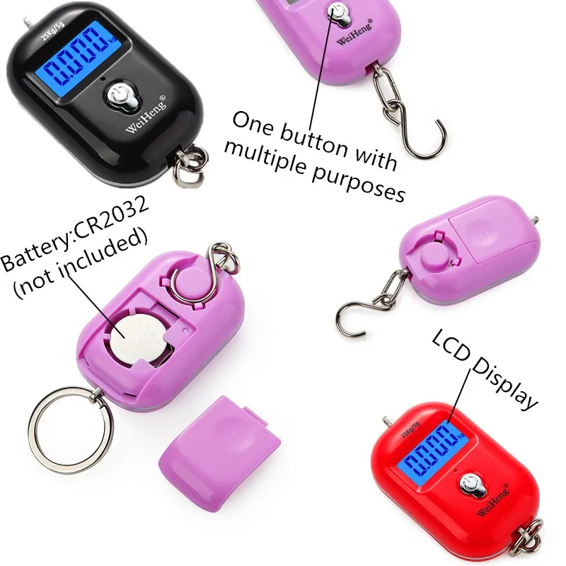 Новинка мини-весы с крючком 25 кг цифровые весы для чемоданов подвесные