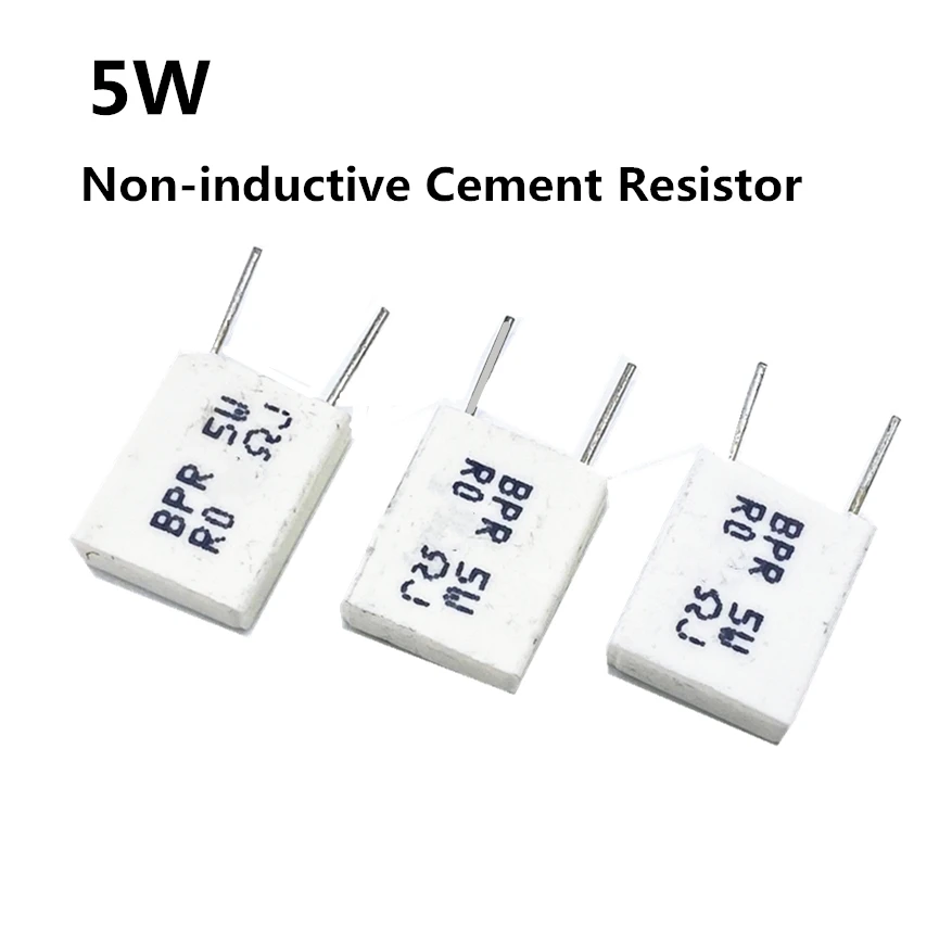 

20pcs 5W 0.1 0.15 0.22 0.25 0.33 0.5 ohm Non-inductive Cement Resistor 5% 0.1R 0.15R 0.22R 0.25R 0.33R 0.5R
