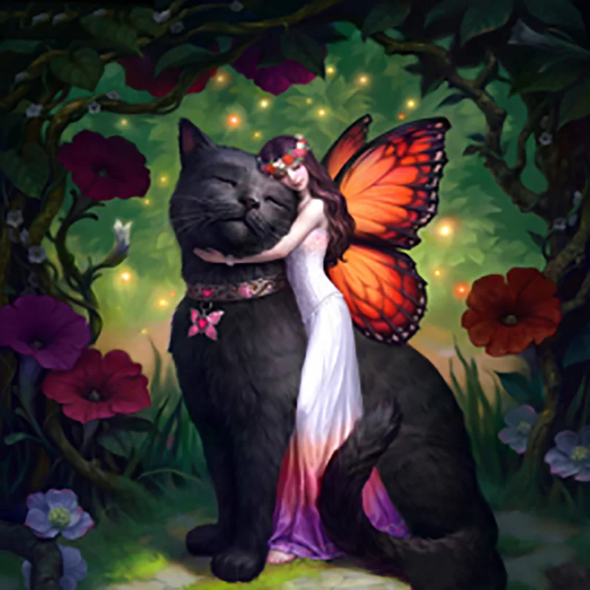 

L1140 кошка женская бабочка вышивка крестиком Картина маслом девушка 11/14ct/16/28/27ct ткань хлопок нить вышивка ручная работа рукоделие