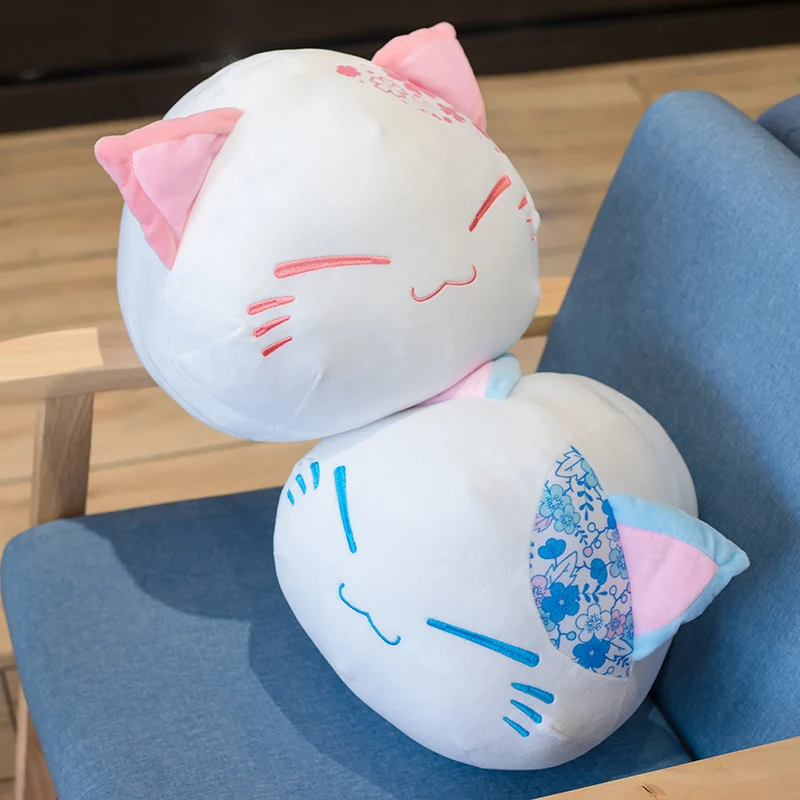 

40cm Kawaii Cat Soft Stuffed Animals Plush Toy Kitten Cherry Blossom Plushies Toys Doll Pillow for Childern