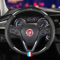 car carbon fiber steering wheel cover 38cm for fiat all models bravo linea freemont ottimo auto interior accessories car styling