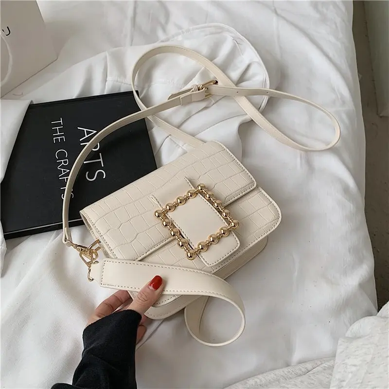 

Stone Pattern PU Leather Crossbody Bags For Women 2021 Small Shoulder Simple Bag Female Luxury Chain Handbags and Purses