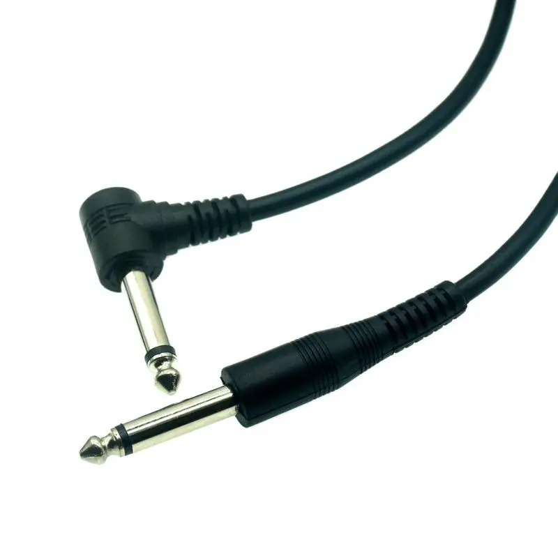 

Guitar Lead Cable 6.35mm (1/4") Guitar Instrument Cable for Electric Guitar Bass Keyboard Straight to L Shape Plugs