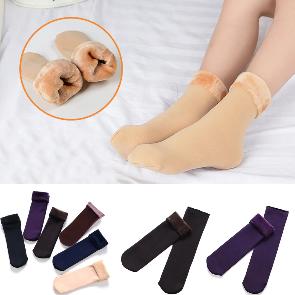 

Autumn and Winter Velvet Women Socks Thickening Cashmere Snow Socks Home Floor Thermal Keeping Sleeping Socks Warm Leg Warmers