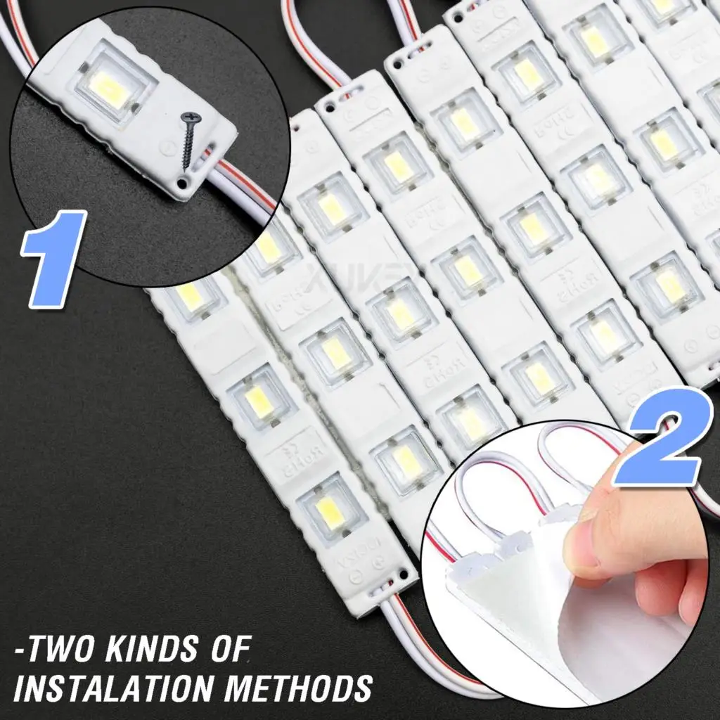 LED модульный комплект 60 светодиодов внутренних фонарей прицепов, фургонов, длиннобазных автомобилей, осветительная полоса ламп для кемпера "Trafic Master Transit Sprinter".