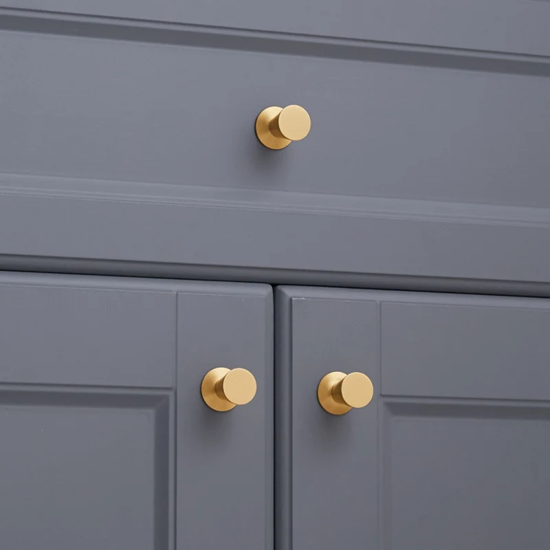 Твердый латунный кухонный шкаф ручки и тянет золотые мебельные ящик комод двери