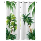 Пляжные кокосовое дерево, летние современные оконные шторы для гостиной, спальни, кухни, оконные драпировки, украшение для дома и отеля
