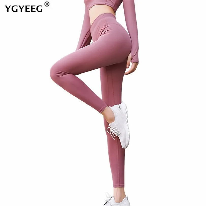 

YGYEEG Seamless Leggings Women Sport Push Up Fitness High Waist Female Clothing Gym Workout Office Lady Polyester Pants Dropship