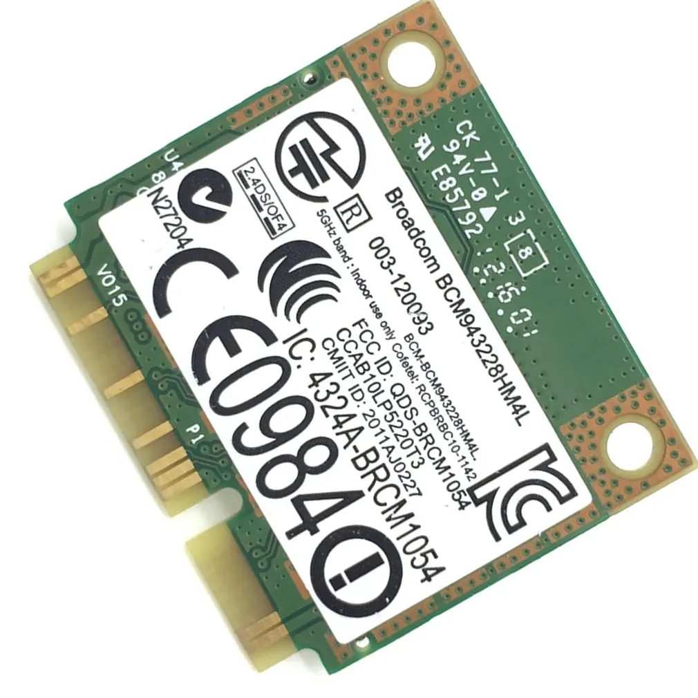 Двухдиапазонный 300 Мбит/с BCM943228HMB 4 0 802.11a/b/g/n Wifi беспроводная карта Half Mini PCI-E Wlan для