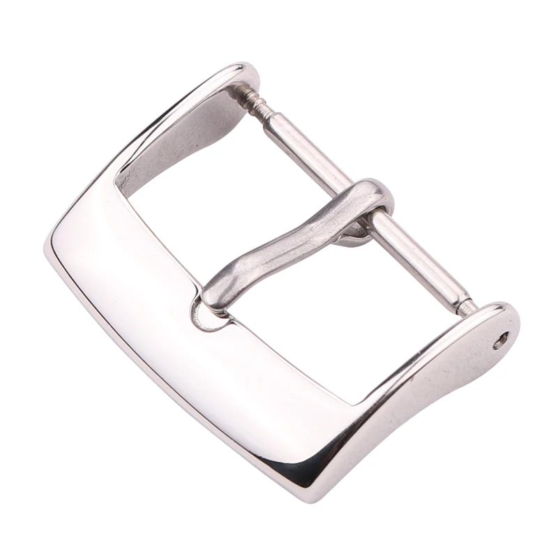 Stainless Steel Watch Band Buckle Silver Polished 16mm 18mm Watchband Strap Clasp Belt Accessories